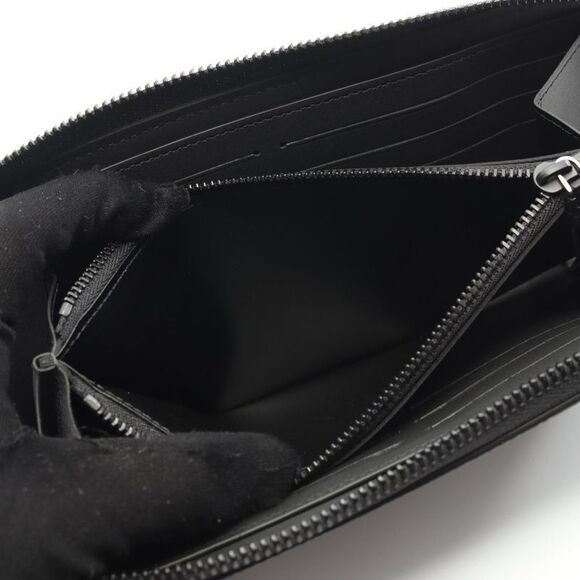 Louis Vuitton Round Long Wallet Zippy Wallet Horizontal LV Aerogram Noir Black - Picture 6 of 6